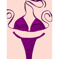 Biquíni Feminino Marquinha de Fita Fio Dental Cortininha Verão