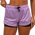 Shorts Compressão 2 em 1 Feminino Academia Caminhadas Corrida Bermuda Dupla Para Treino e Esportes