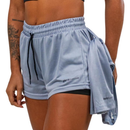 Shorts Compressão 2 em 1 Feminino Academia Caminhadas Corrida Bermuda Dupla Para Treino e Esportes