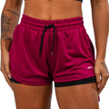 Shorts Compressão 2 em 1 Feminino Academia Caminhadas Corrida Bermuda Dupla Para Treino e Esportes