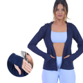 Jaquetinha Casaquinho Esportiva, Dry Fit - Academia - Fitness - Bolso, Capuz e Zíper. Proteção Solar UV50