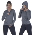 Jaquetinha Casaquinho Esportiva, Dry Fit - Academia - Fitness - Bolso, Capuz e Zíper. Proteção Solar UV50