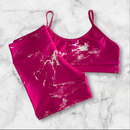 Conjunto Short e Top Fitness feminino Academia Cintura Alta