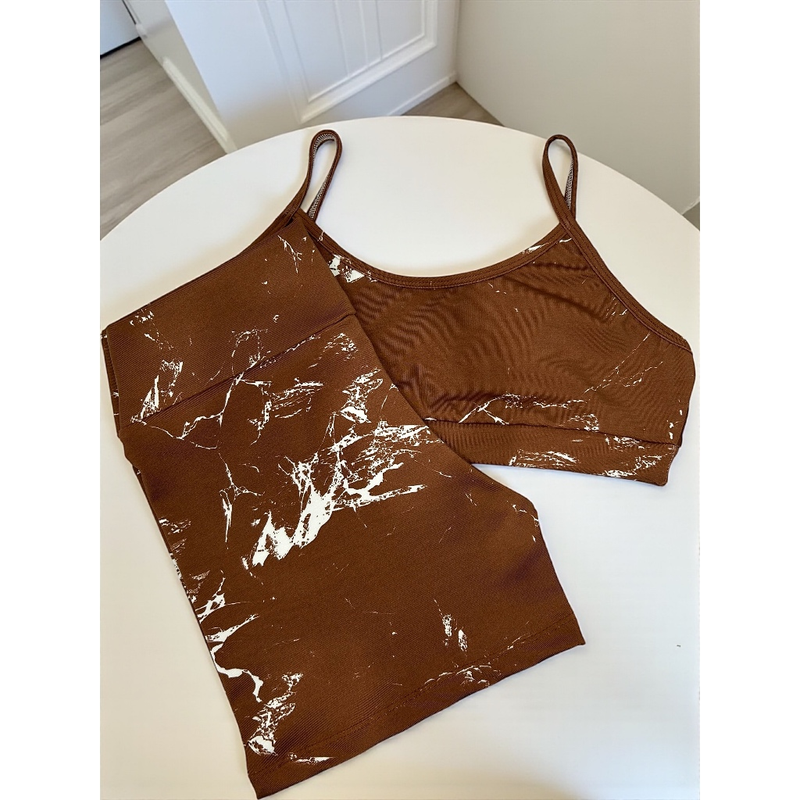 Conjunto Short e Top Fitness feminino Academia Cintura Alta