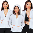Jaquetinha Casaquinho Esportiva, Dry Fit - Academia - Fitness - Bolso, Capuz e Zíper. Proteção Solar UV50