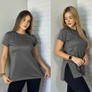 Kit 2 Blusas Feminina Academia Dry Fit Caminhada Musculação Treino Camiseta Tapa Bumbum