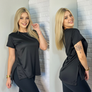 Kit 2 Blusas Feminina Academia Dry Fit Caminhada Musculação Treino Camiseta Tapa Bumbum