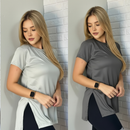 Kit 2 Blusas Feminina Academia Dry Fit Caminhada Musculação Treino Camiseta Tapa Bumbum