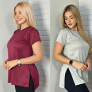 Kit 2 Blusas Feminina Academia Dry Fit Caminhada Musculação Treino Camiseta Tapa Bumbum