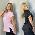 Kit 2 Blusas Feminina Academia Dry Fit Caminhada Musculação Treino Camiseta Tapa Bumbum