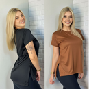 Kit 2 Blusas Feminina Academia Dry Fit Caminhada Musculação Treino Camiseta Tapa Bumbum