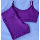 Conjunto Short e Top Fitness feminino Academia Cintura Alta