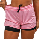 Shorts Compressão 2 em 1 Feminino Academia Caminhadas Corrida Bermuda Dupla Para Treino e Esportes