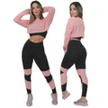 Conjunto Calça Legging E Cropped Top Dry Rosê Não Fica Transparente