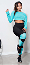 Conjunto Calça Legging E Cropped Top Dry Rosê Não Fica Transparente